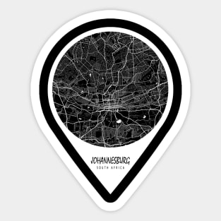 Johannesburg, South Africa City Map - Travel Pin Sticker